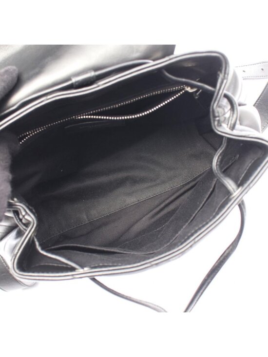 Saint Laurent Paris Backpack Loulou Black Leather Small main image 8